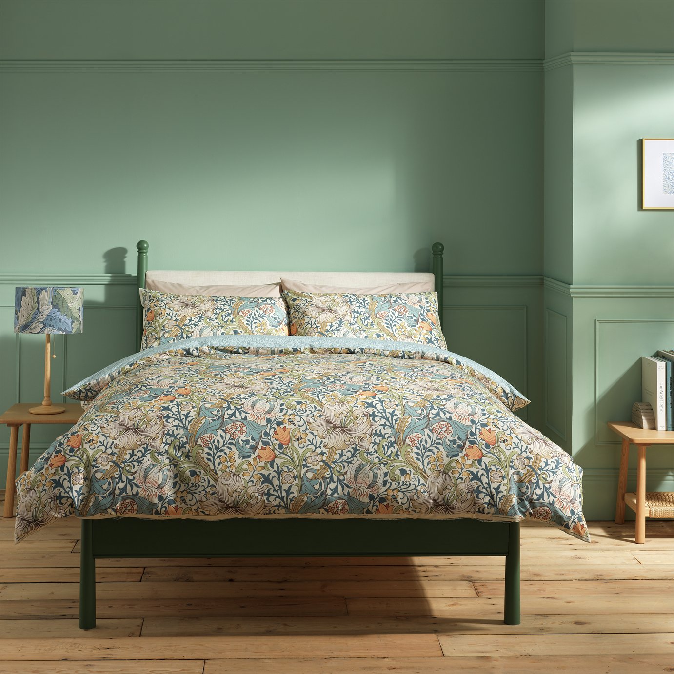 Habitat x Morris & Co. Golden Lily Blue Bedding Set - Double