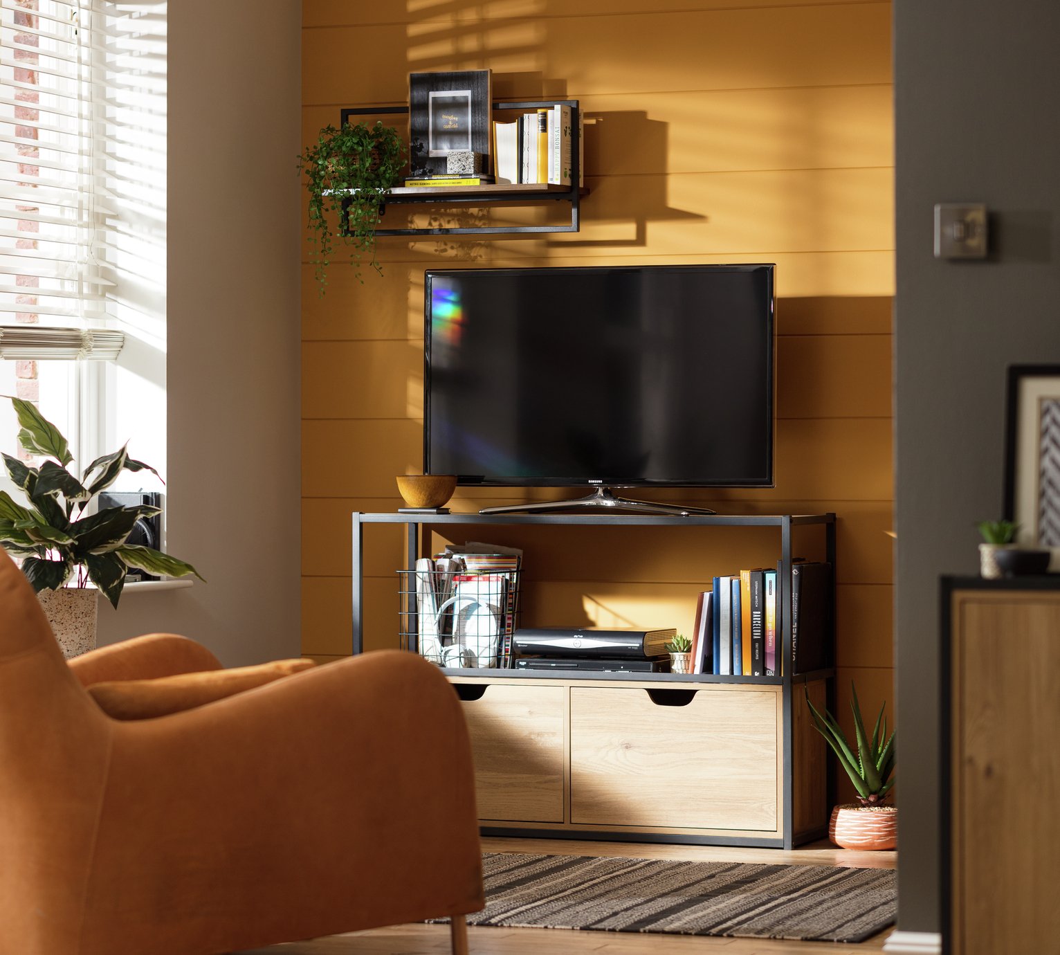 Argos Home Loft Living 2 Drawer TV Unit - Natural