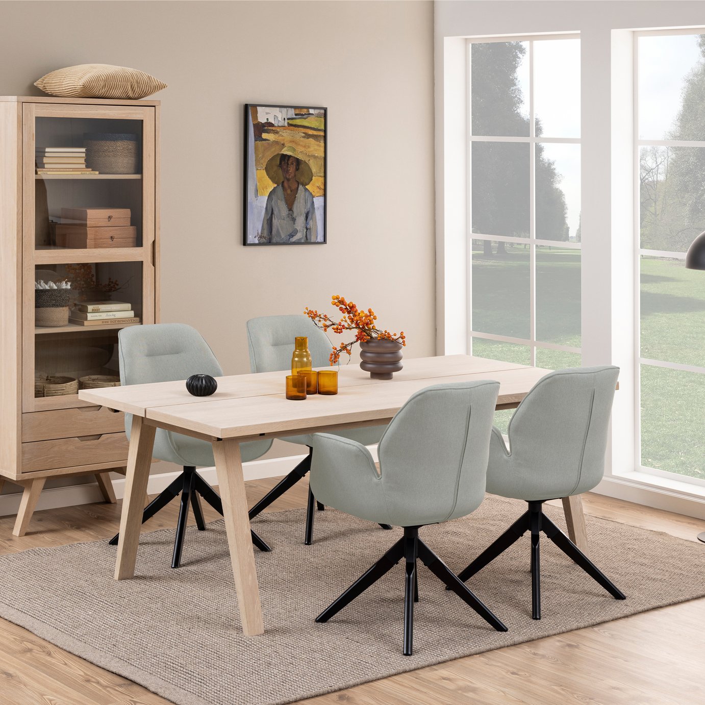 Furniture To Go A Line Ext 6 Seater Dining Table - Natural