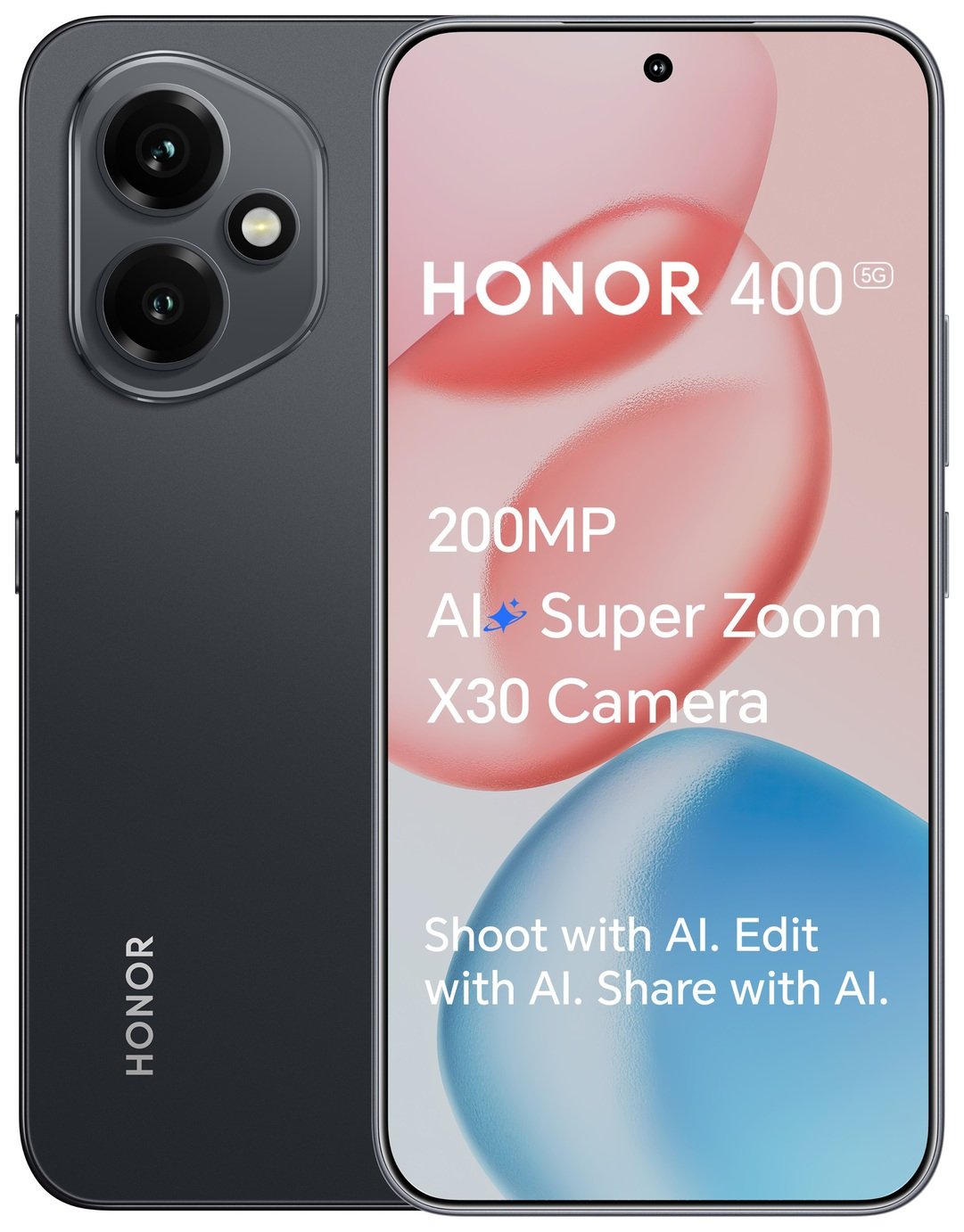 SIM Free HONOR 400 5G 256GB AI Mobile Phone - Black