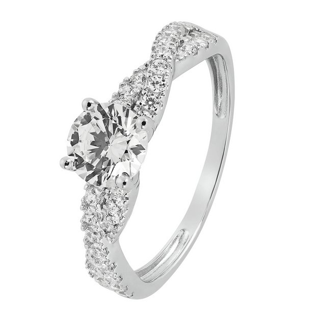 Cubic zirconia twist deals ring