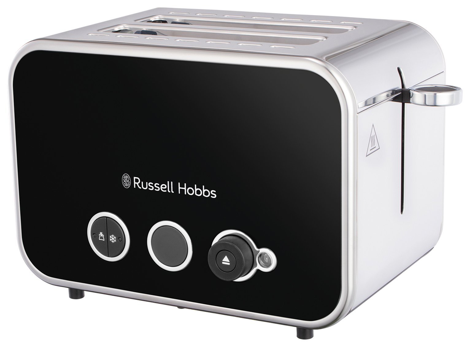 Russell Hobbs Luna 2 Slice Metal Toaster - Black & Silver