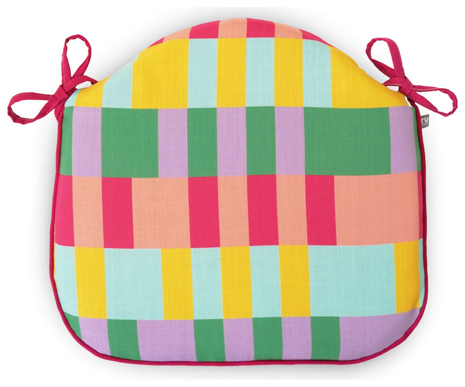 rucomfy Block Print Garden Chair Cushion