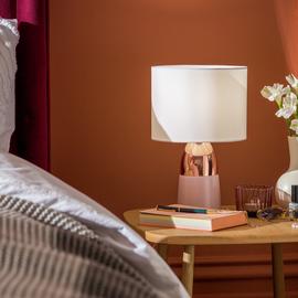 Habitat Duno Touch Table Lamp - Copper & Pink