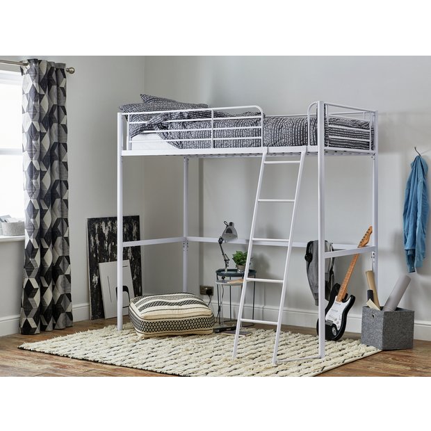 Buy Argos Home Riley High Sleeper Metal Bed Frame White Kids beds Argos