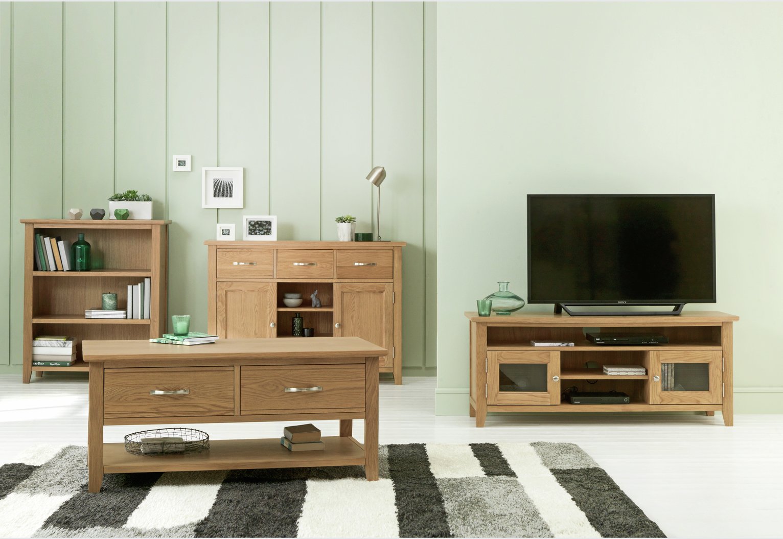 Argos Home Islington Large Oak Veneer Sideboard-Natural