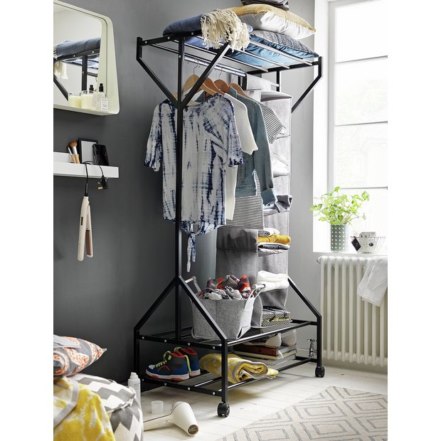 Extendable wardrobe on sale rail argos