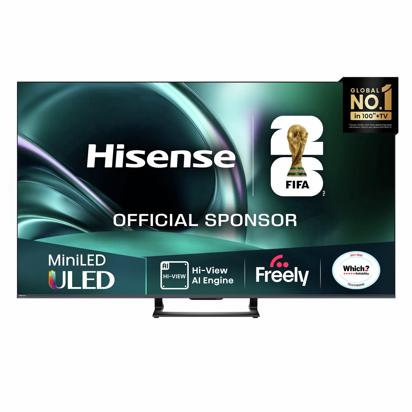 Hisense 65 Inch 65U7QTUK Smart 4K UHD HDR Mini LED Freely TV