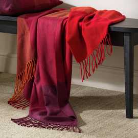 Home Herringbone Throw - Red - 125x150cm