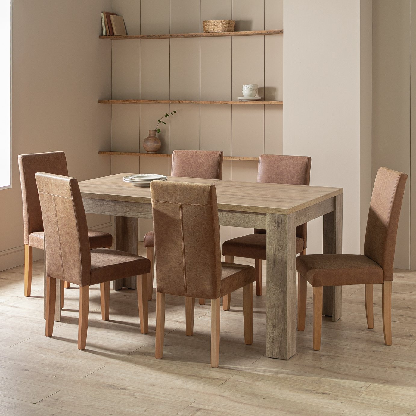 Argos Home Preston Extending Dining Table & 6 Chairs