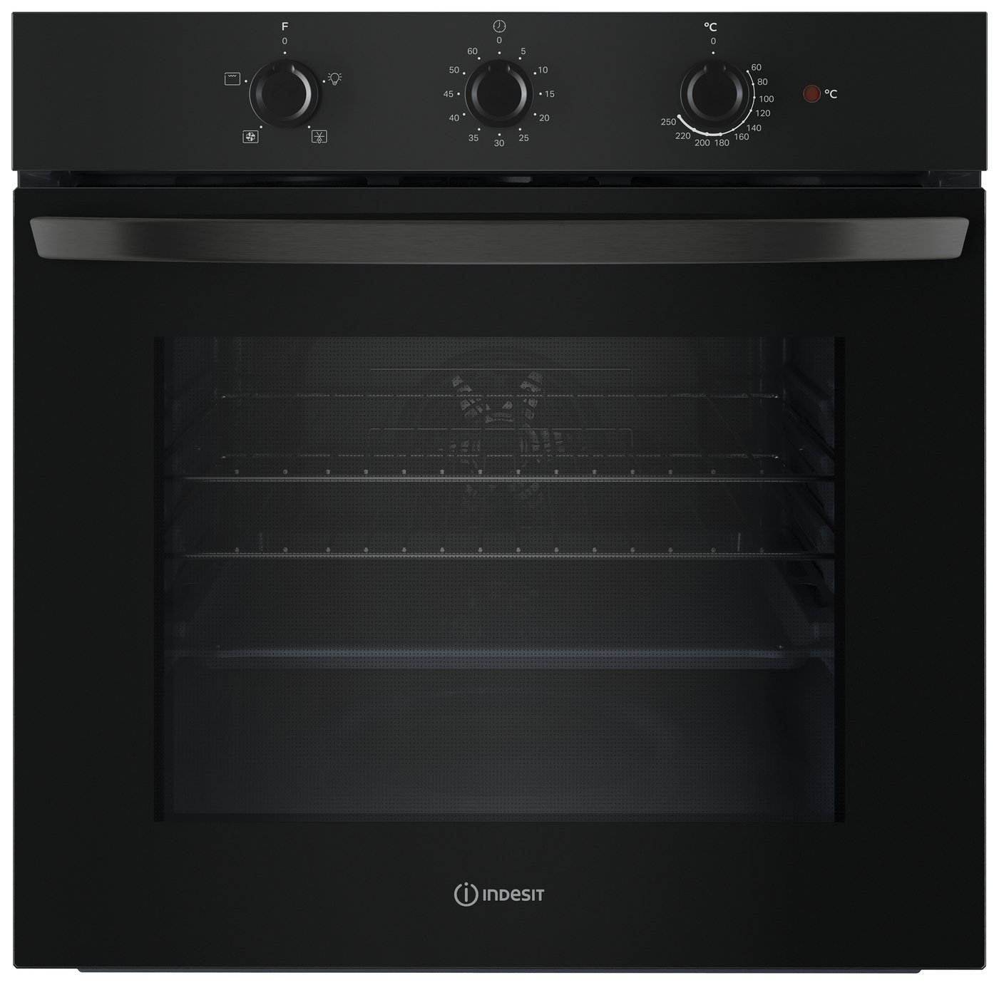 Indesit IO233BUK Built In Single Electric Oven - Black