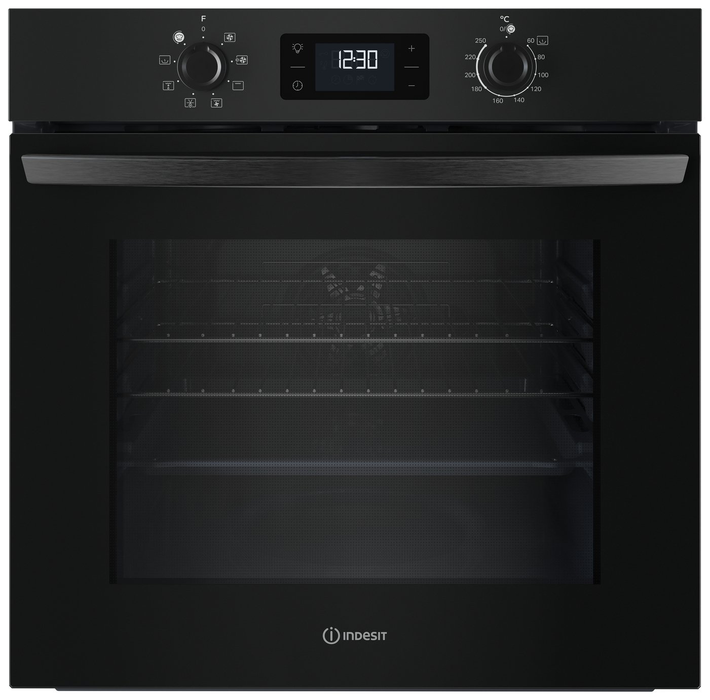 Indesit IO253BUK Built In Single Electric Oven - Black