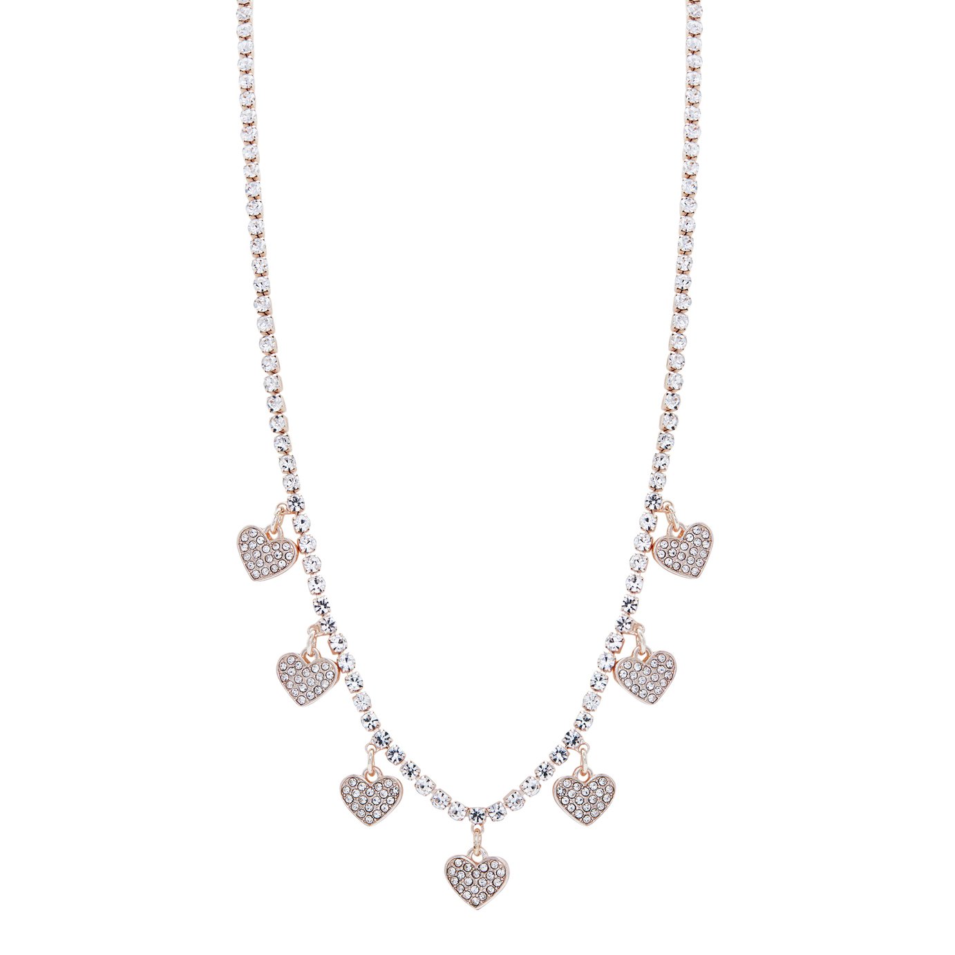Gold-Filled Crystal Heart Charm Pendant Necklace