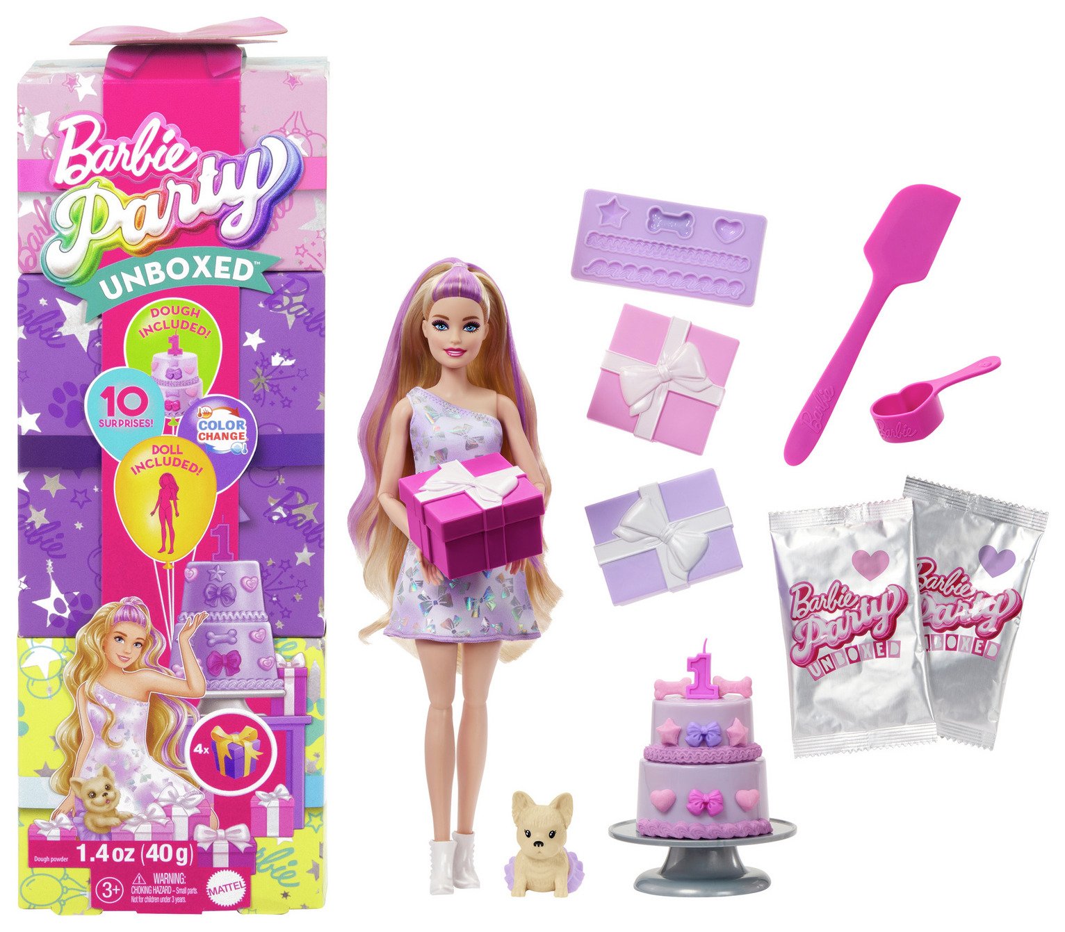 Buy Barbie Party Unboxed Pet Birthday Series Doll Accessories