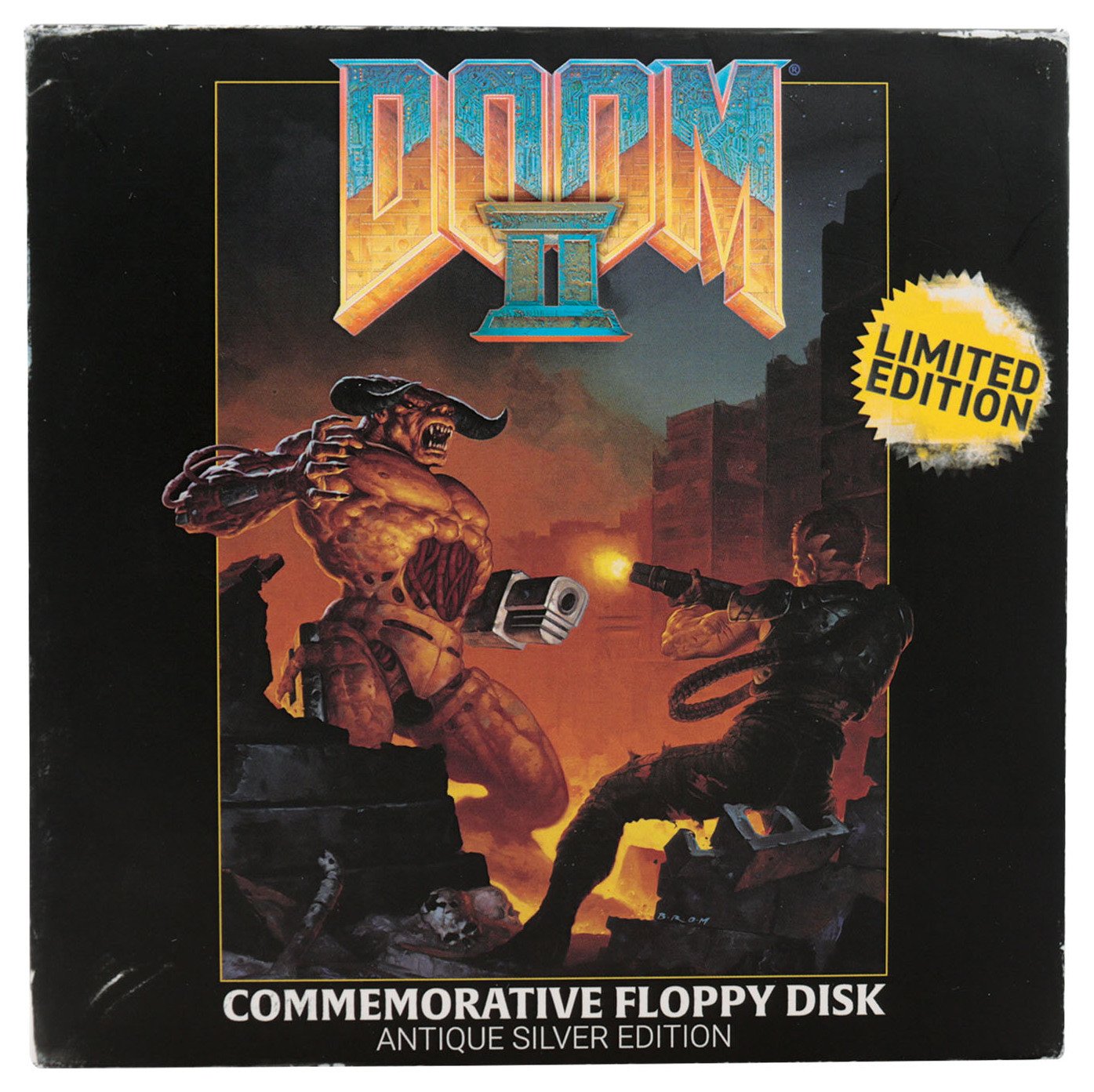 Doom II Floppy Disk Replica Antique Silver Edition
