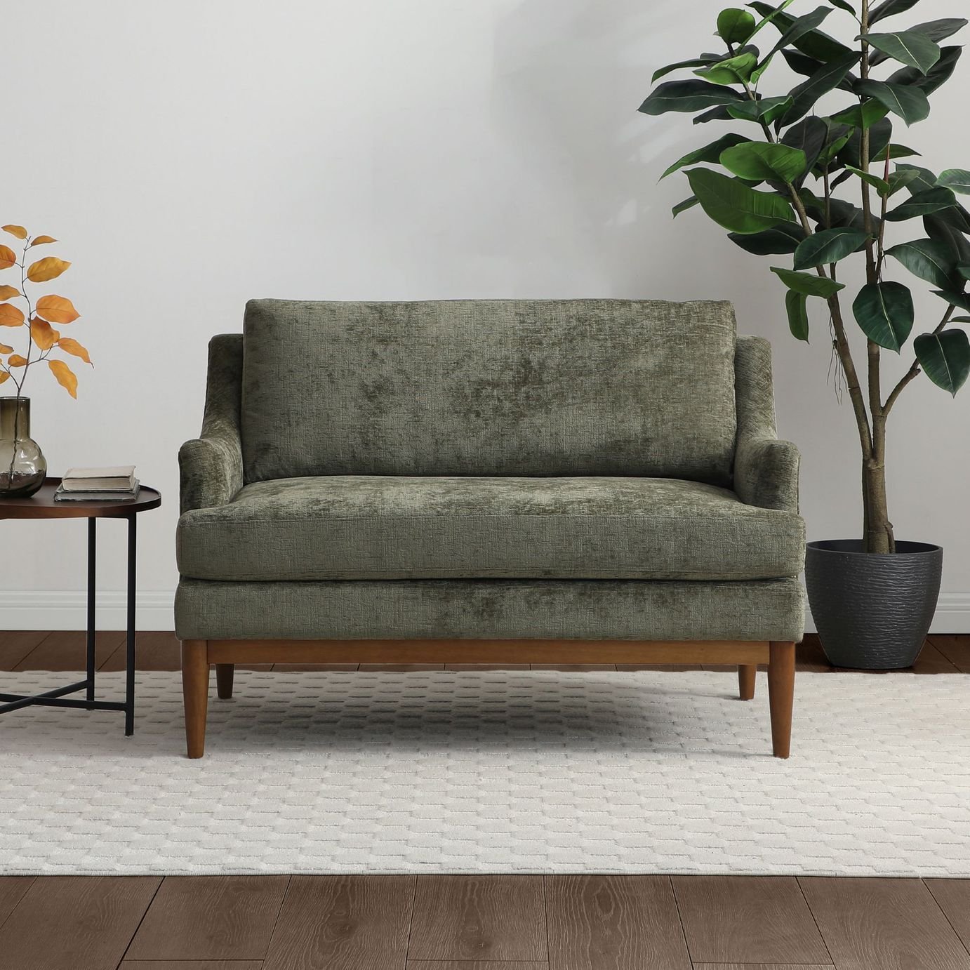 Kyoto Russell Fabric 2 Seater Sofa - Olive