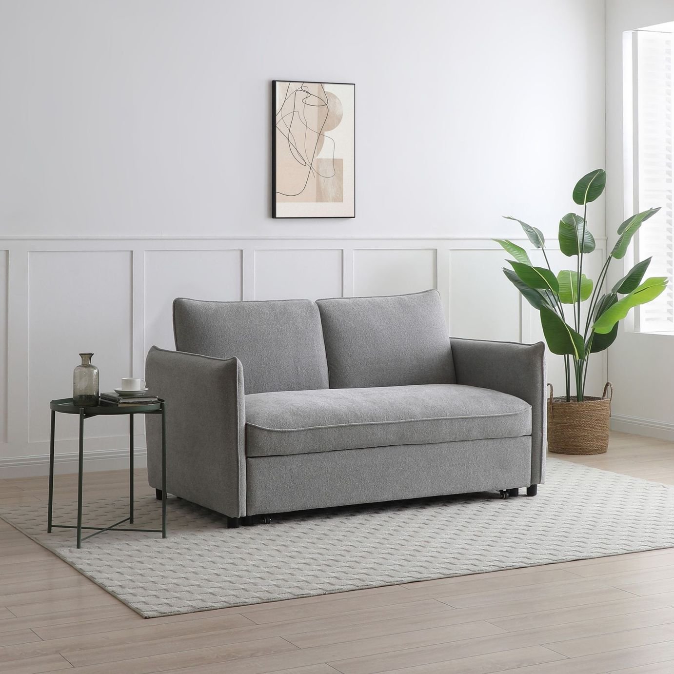 Kyoto Ruben Fabric 2 Seater Sofa Bed - Grey