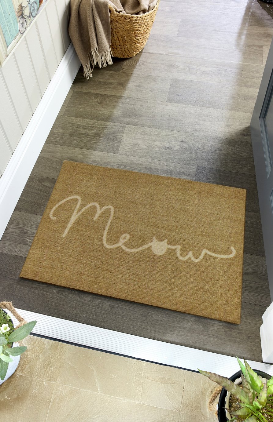 Howler & Scratch Meow Beige Doormat - 50x75cm