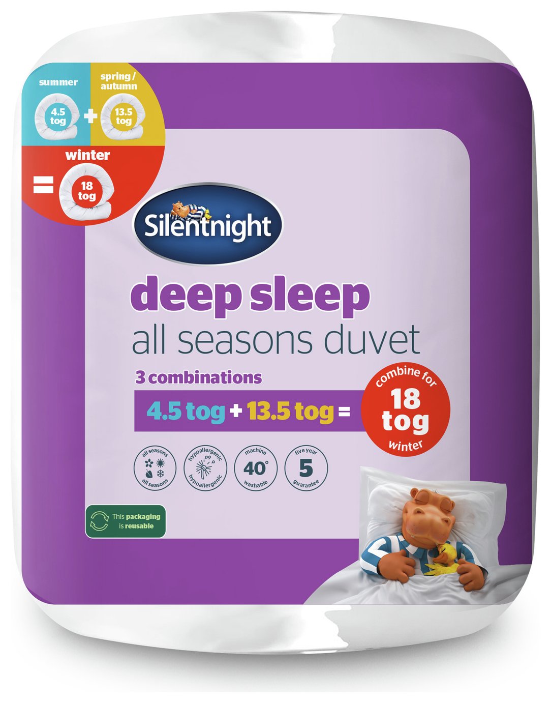 Silentnight Deep Sleep All Seasons 18 Tog Duvet