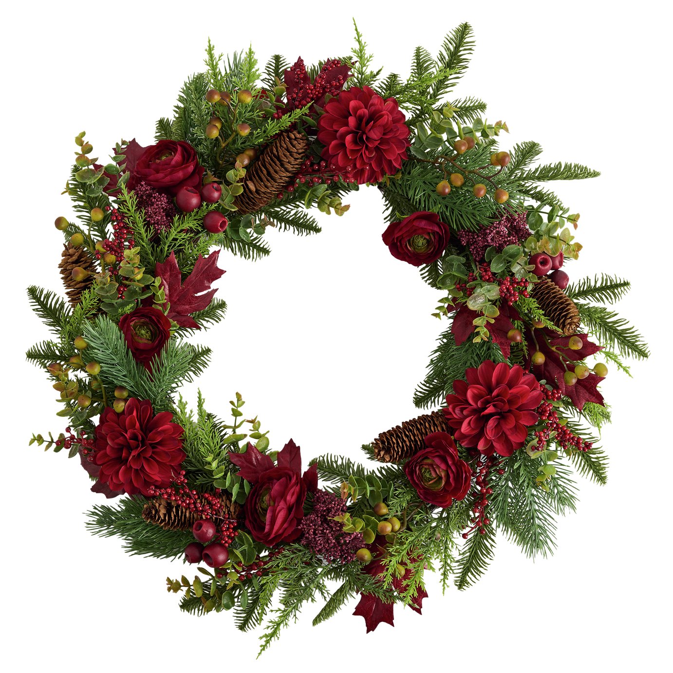 Habitat Luxe Rose and Berry Christmas Wreath