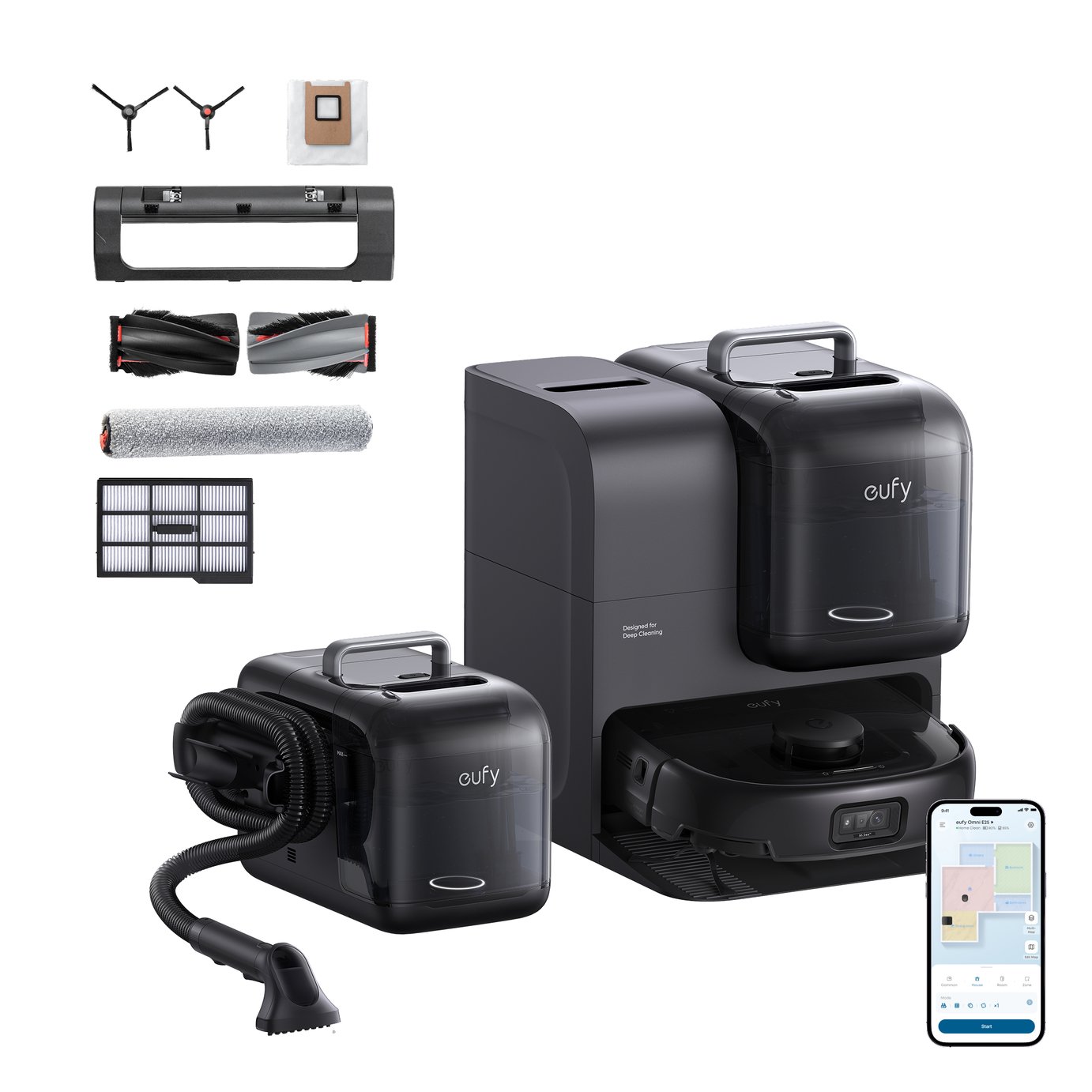 eufy Omni E28 Robot Vacuum & Mop with Portable Deep Cleaner