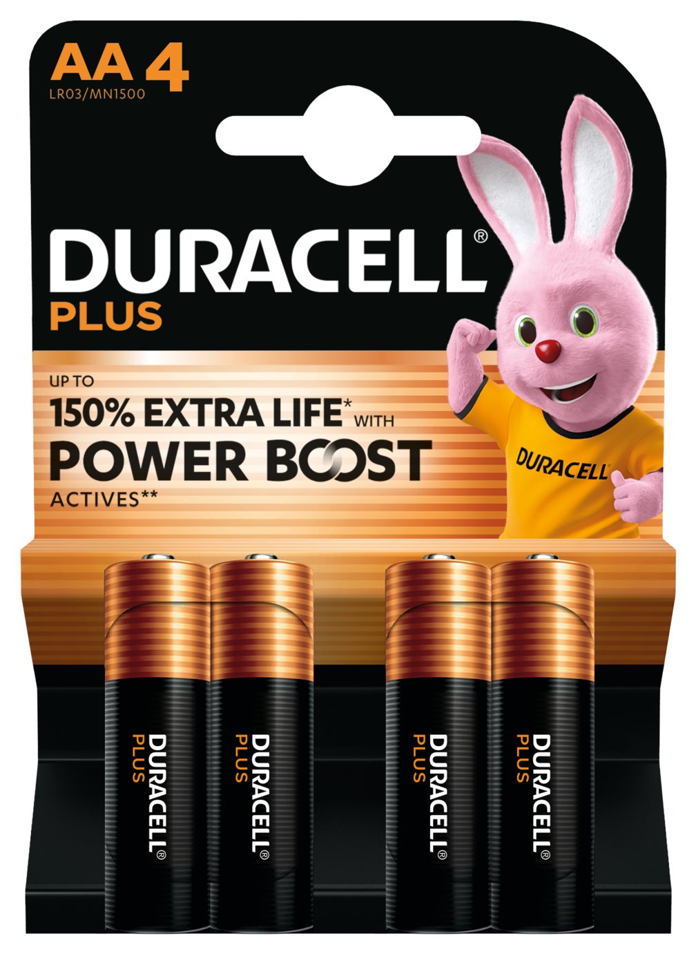 Duracell Plus Powerboost AA Batteries - Pack of 4