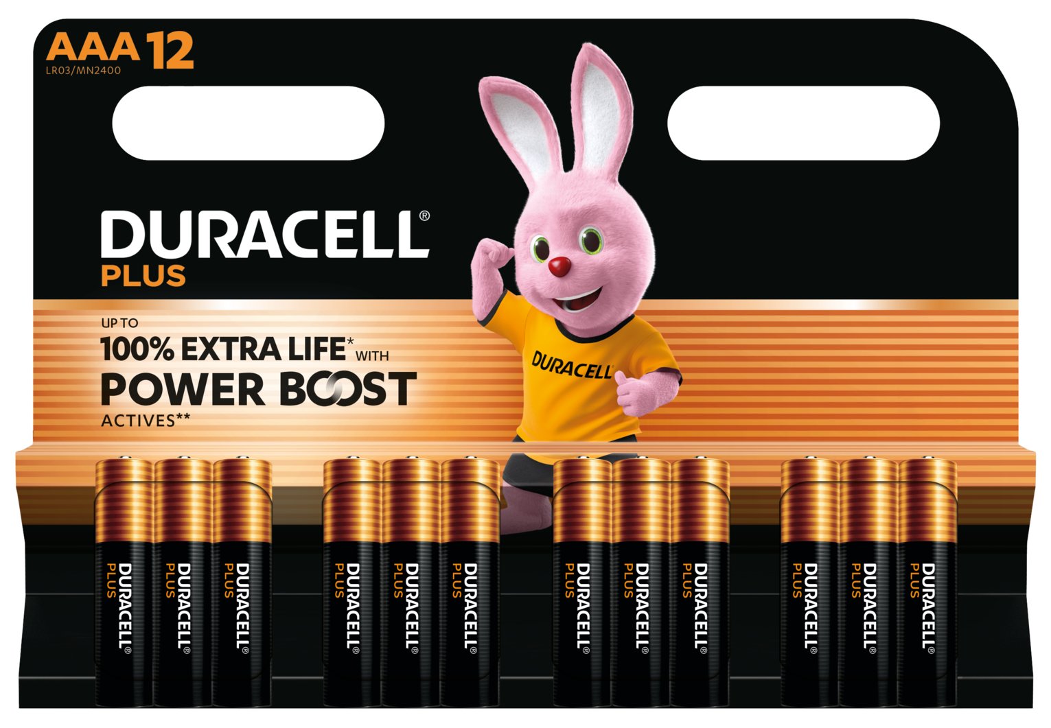 Duracell Plus Powerboost AAA Batteries - Pack of 12