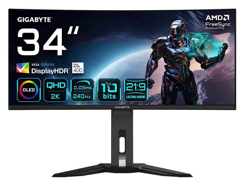 Gigabyte MO34WQC2 34 Inch 240Hz WQHD Curved Gaming Monitor