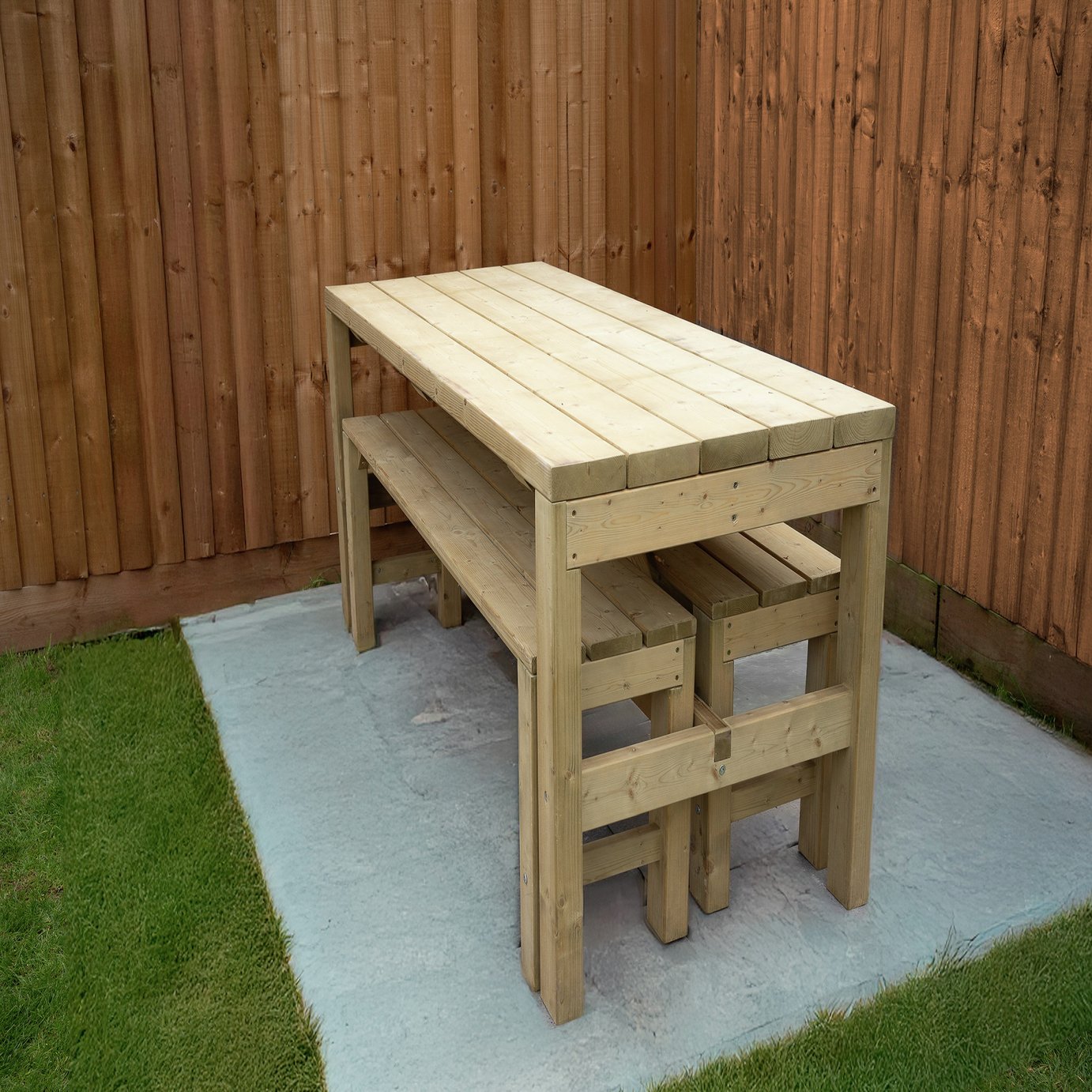 Forest Garden 6 Seater Wooden Garden Bench Sets - Natural