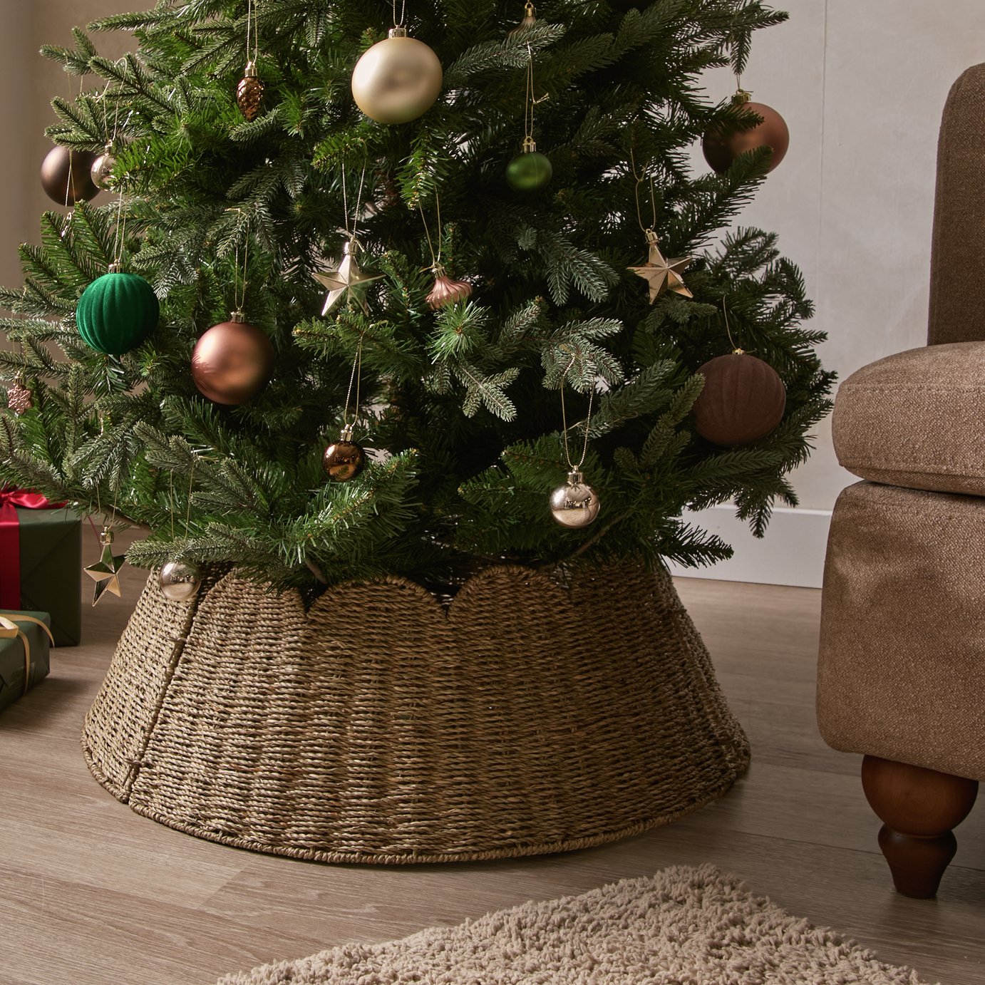 Habitat Woven Seagrass Christmas Tree Skirt