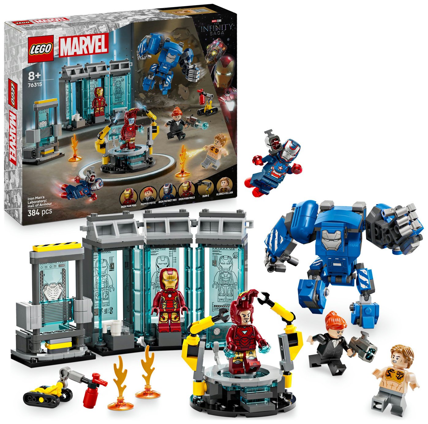 LEGO Marvel Iron Man's Laboratory: Hall of Armour Gift 76315