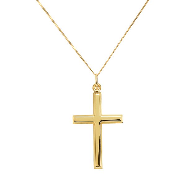 Buy Revere 9ct Gold Small Cross Pendant Necklace Womens necklaces Argos