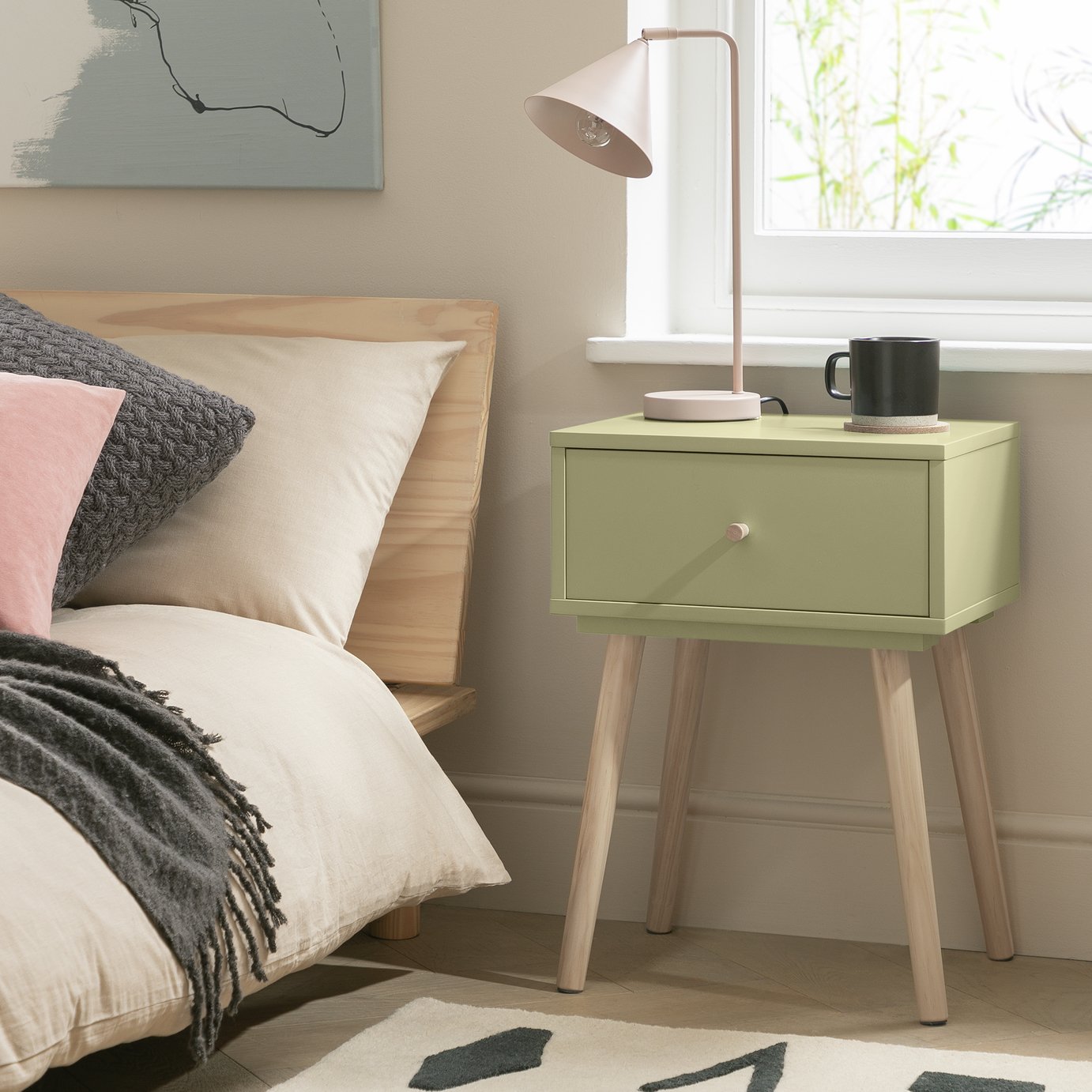Habitat Otto 1 Drawer Bedside Table