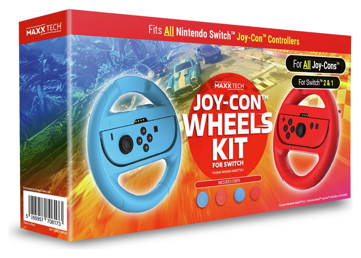 Maxx Tech Joy-Con Wheels & Grips Kit for Nintendo Switch 2&1