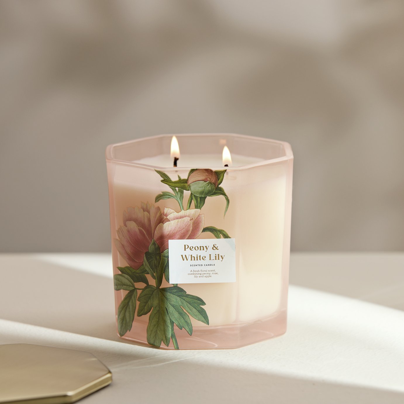 Argos Home Multiwick Candle - Peony & White Lily