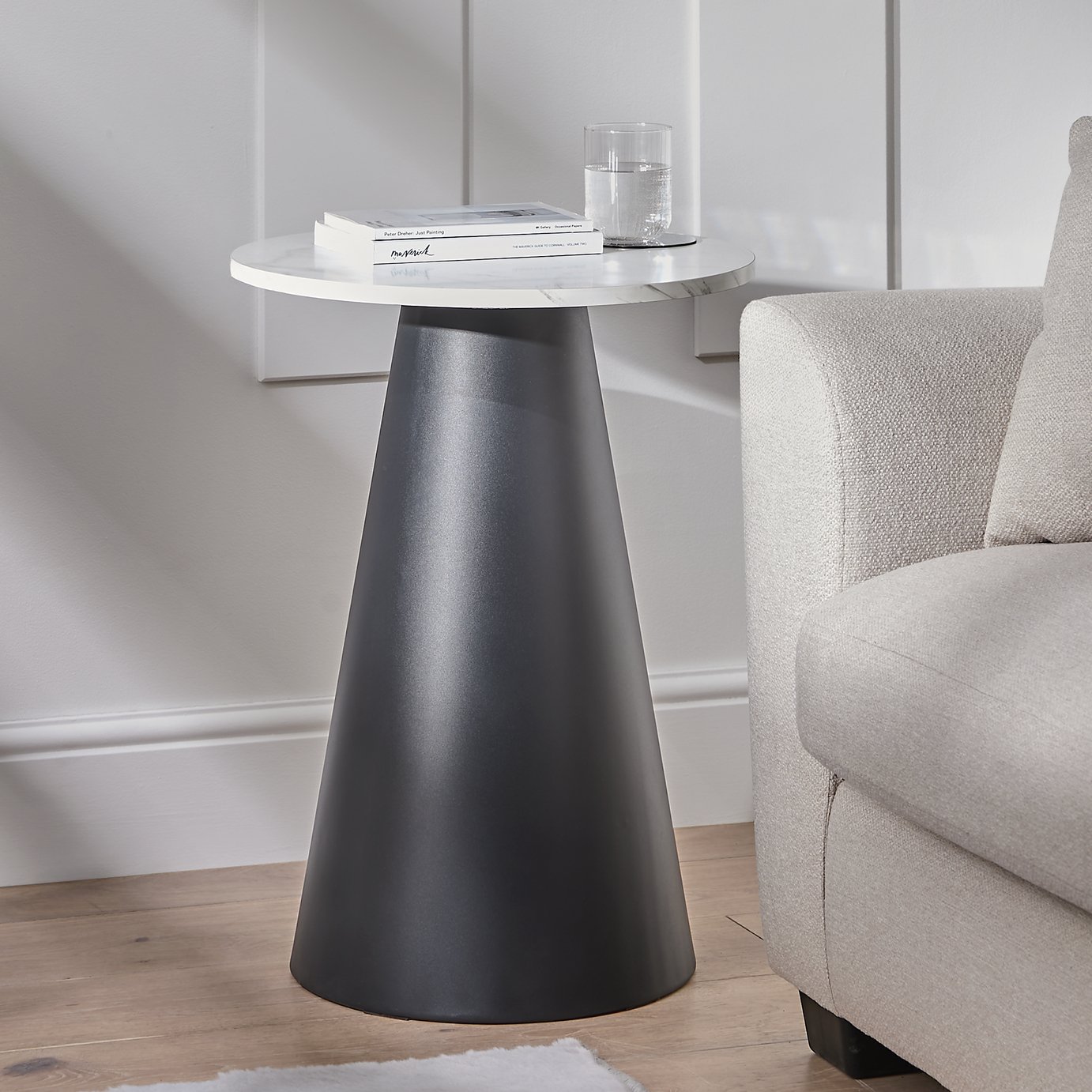 Argos Home Lindi Side Table - Black & White