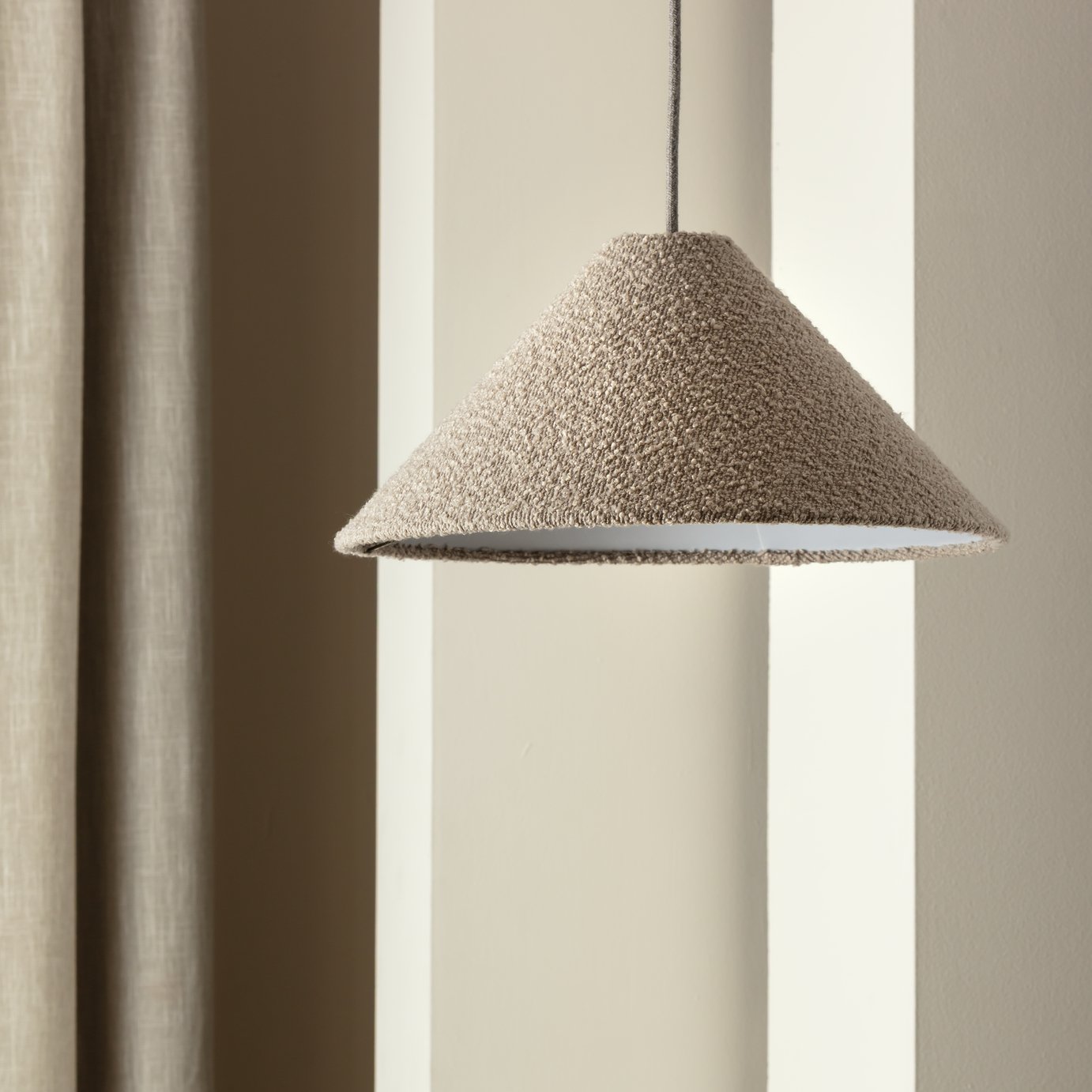 Habitat Cone Taper Natural Easy Fit Lampshade - 40cm