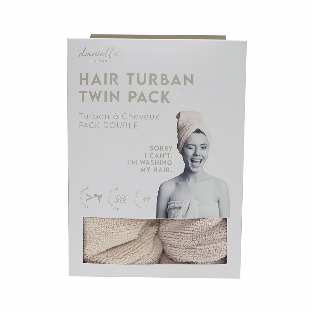 Danielle Hair Turban Twin Pack – Quick Dry