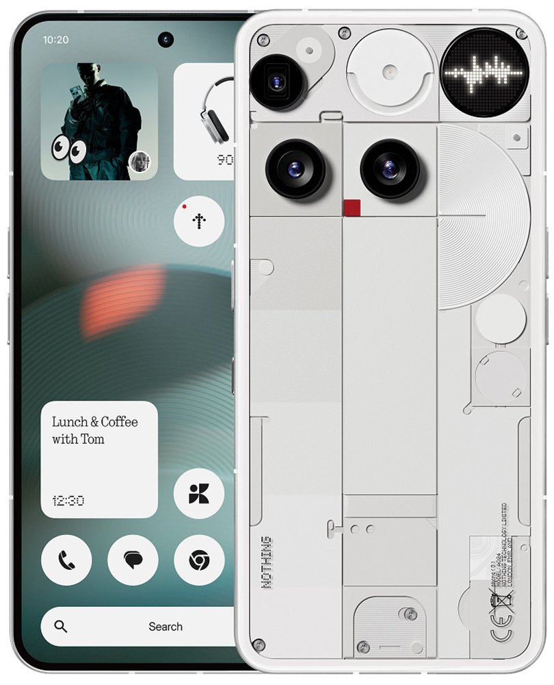 SIM Free Nothing Phone (3) 5G 512GB AI Mobile Phone - White