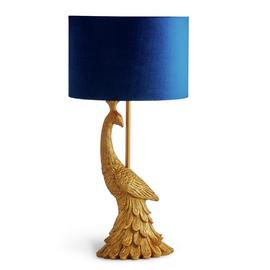 Argos Home Dutch Glam Florence the Peacock Table Lamp - Blue