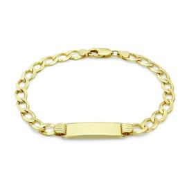 9ct Gold Men's Personalised Curb ID Bracelet