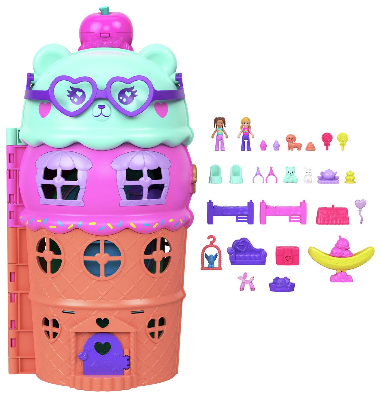 Polly Pocket Large Gelato House Playset & Dolls