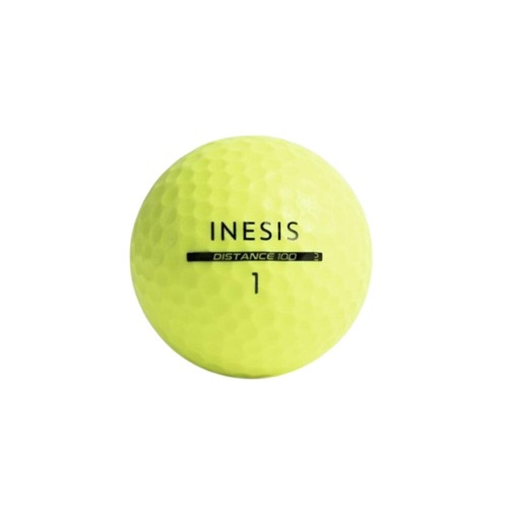 Decathlon Distance 100 Golf Ball - x12, Yellow