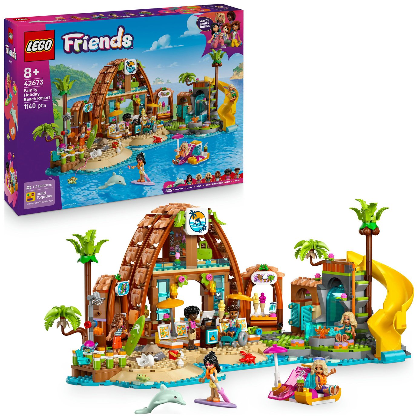 LEGO Friends Family Holiday Beach Resort Toy for Kids 42673