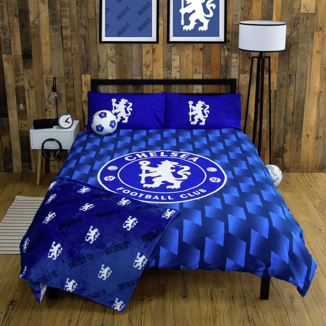 Chelsea FC Football Blue Kids Bedding Set - Double