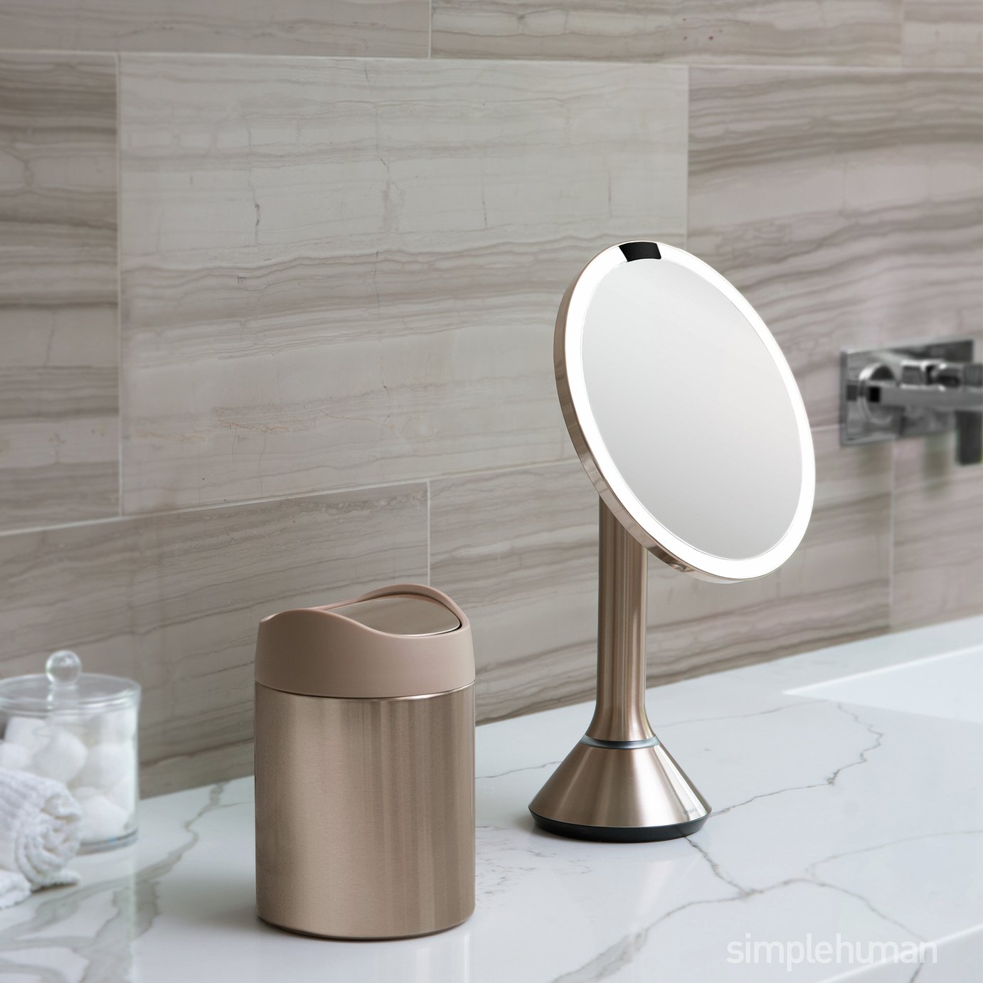 Simplehuman sensor mirror round, rose gold