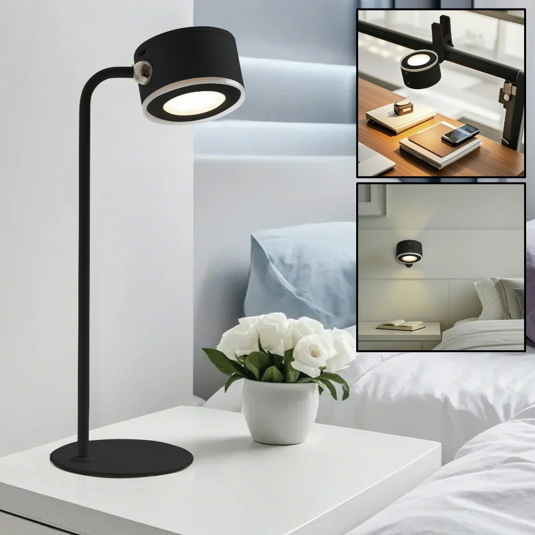 Xtralite Geo Circular Magnetic LED Table Lamp - Black