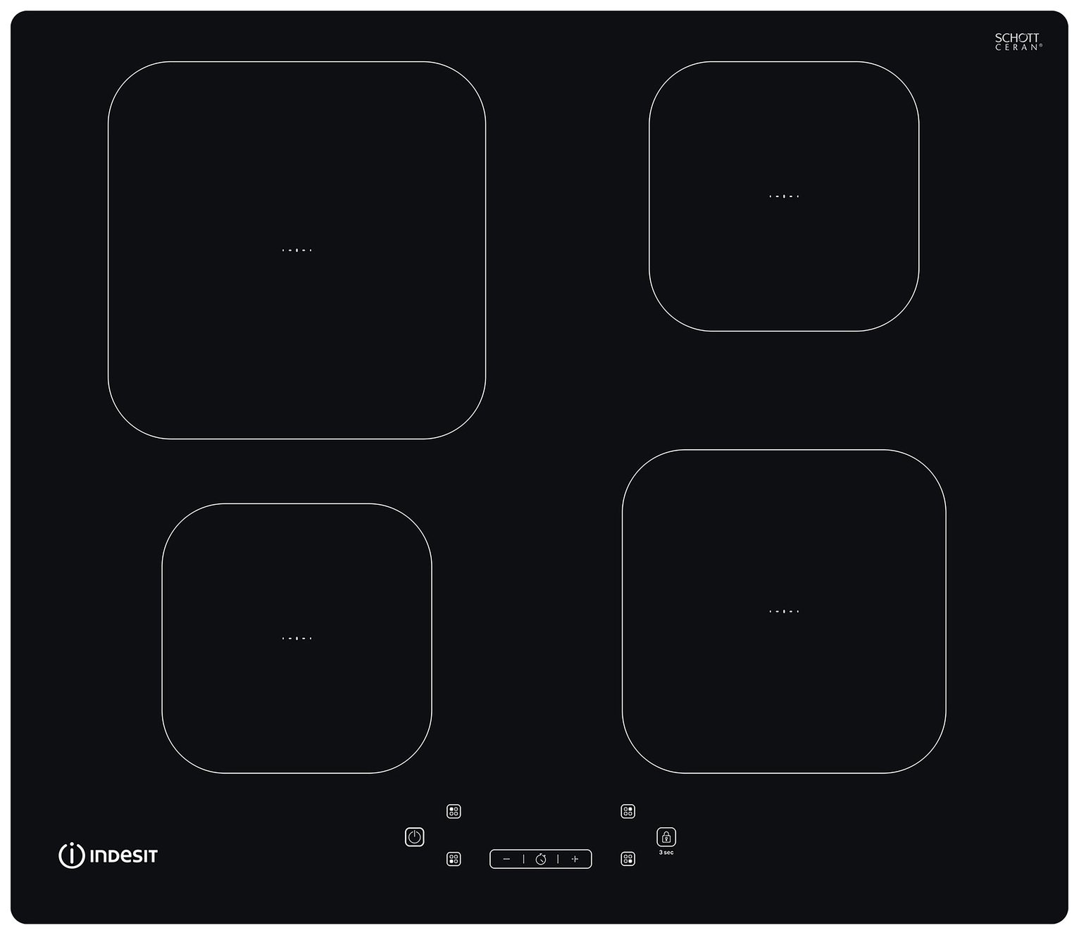 Indesit IS83Q60NE Electric Induction Hob - Black