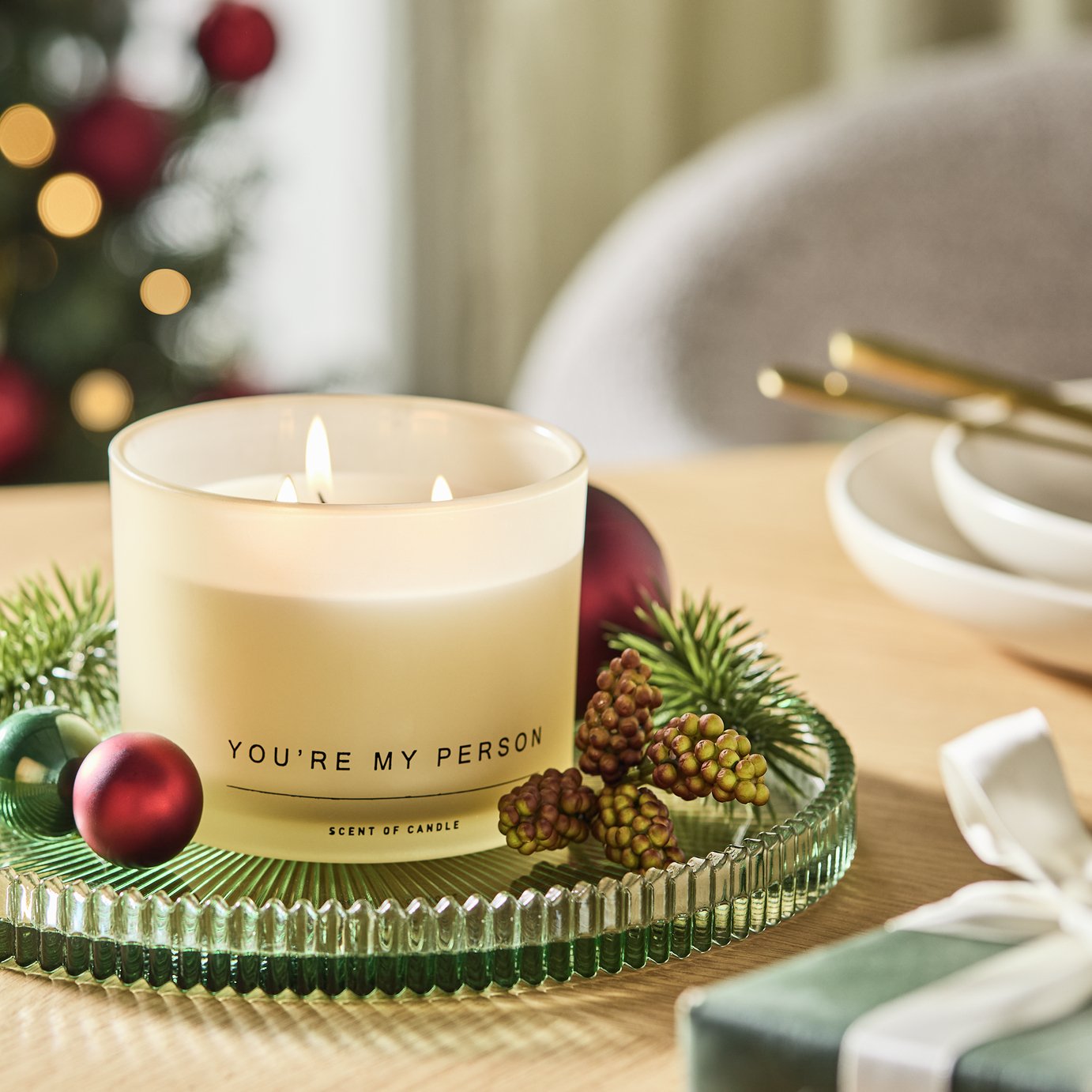 Argos Home Multiwick Candle - Honey & Sandalwood