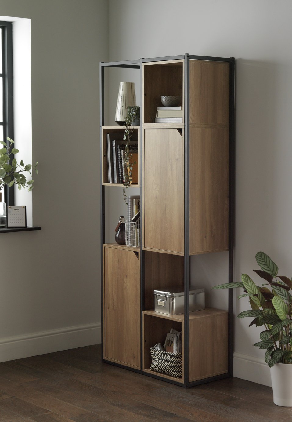 Argos Home Loft Living Tall Shelving Unit - Light Oak